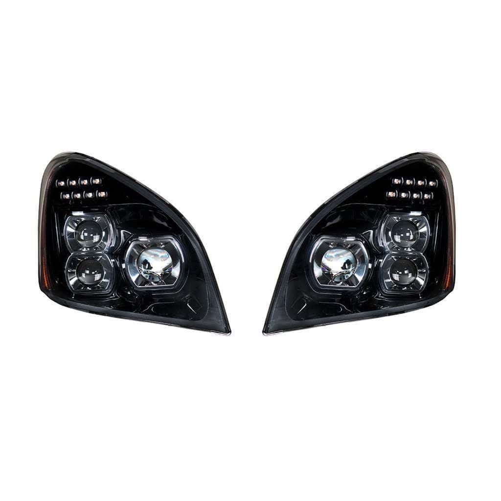 Blackout Led Headlight Set For 2008-2017 Freightliner Cascadia (Pair) 5 "Blackout" LED Headlight Set for 2008-2017 Freightliner Cascadia (Pair)