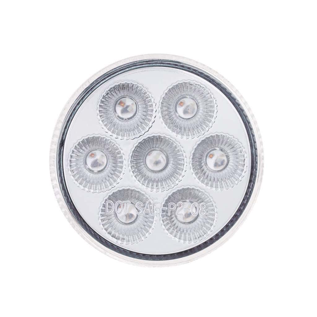 7 Led 2&Quot; Round Double Fury Light (Clearance/Marker) - Red &Amp; Blue Led/Clear Lens 4 7 LED 2" Round Double Fury Light (Clearance/Marker) - Red & Blue LED/Clear Lens