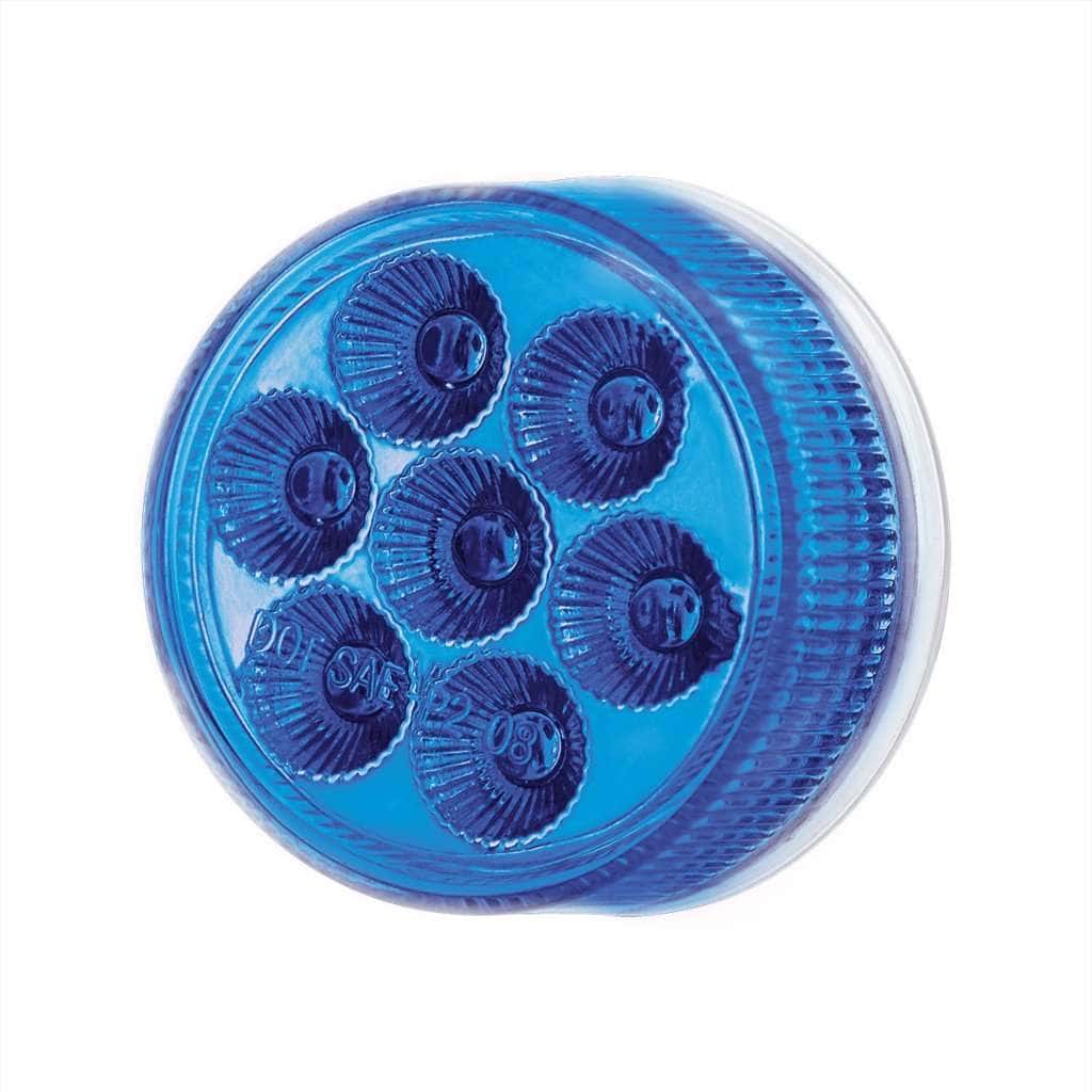 7 Led 2&Quot; Round Double Fury Light (Clearance/Marker) - Red &Amp; Blue Led/Clear Lens 7 7 LED 2" Round Double Fury Light (Clearance/Marker) - Red & Blue LED/Clear Lens