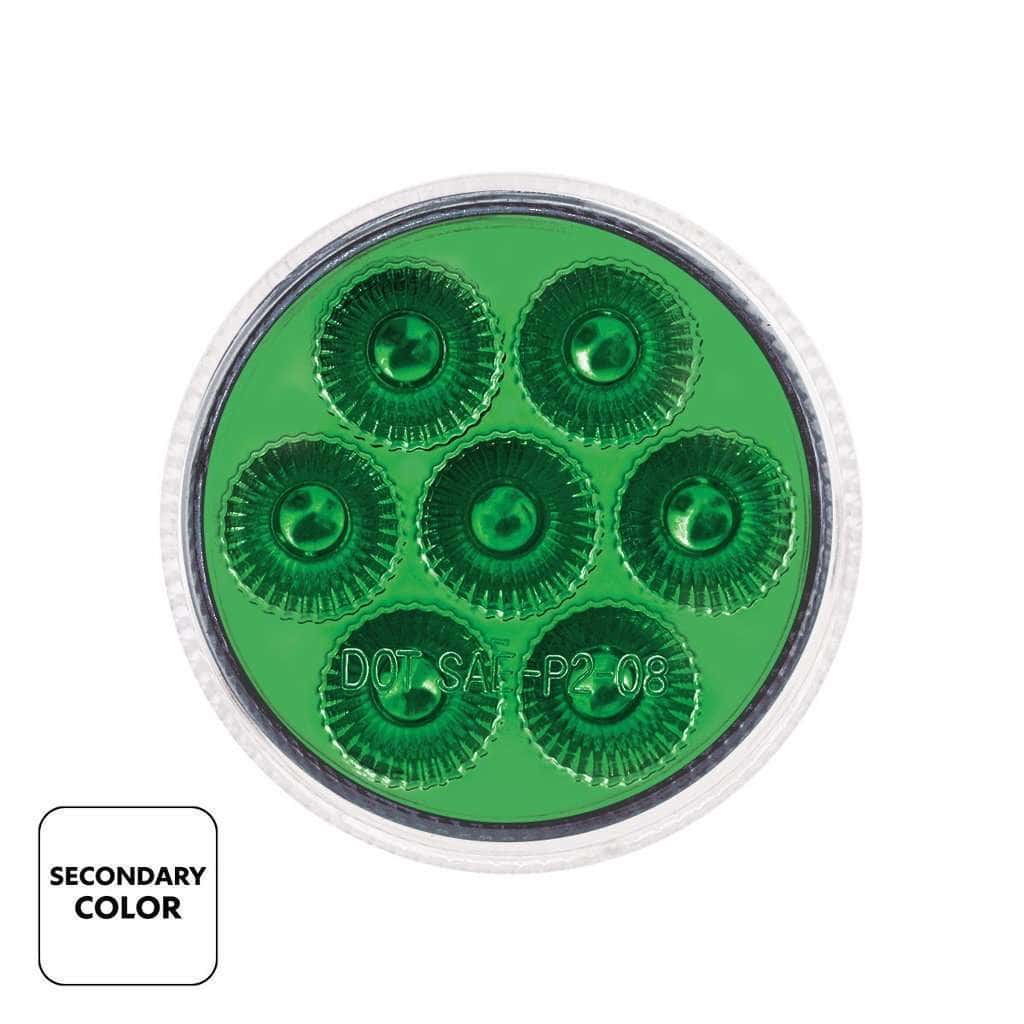 7 Led 2&Quot; Round Double Fury Light (Clearance/Marker) - Red &Amp; Green Led/Clear Lens 3 7 LED 2" Round Double Fury Light (Clearance/Marker) - Red & Green LED/Clear Lens