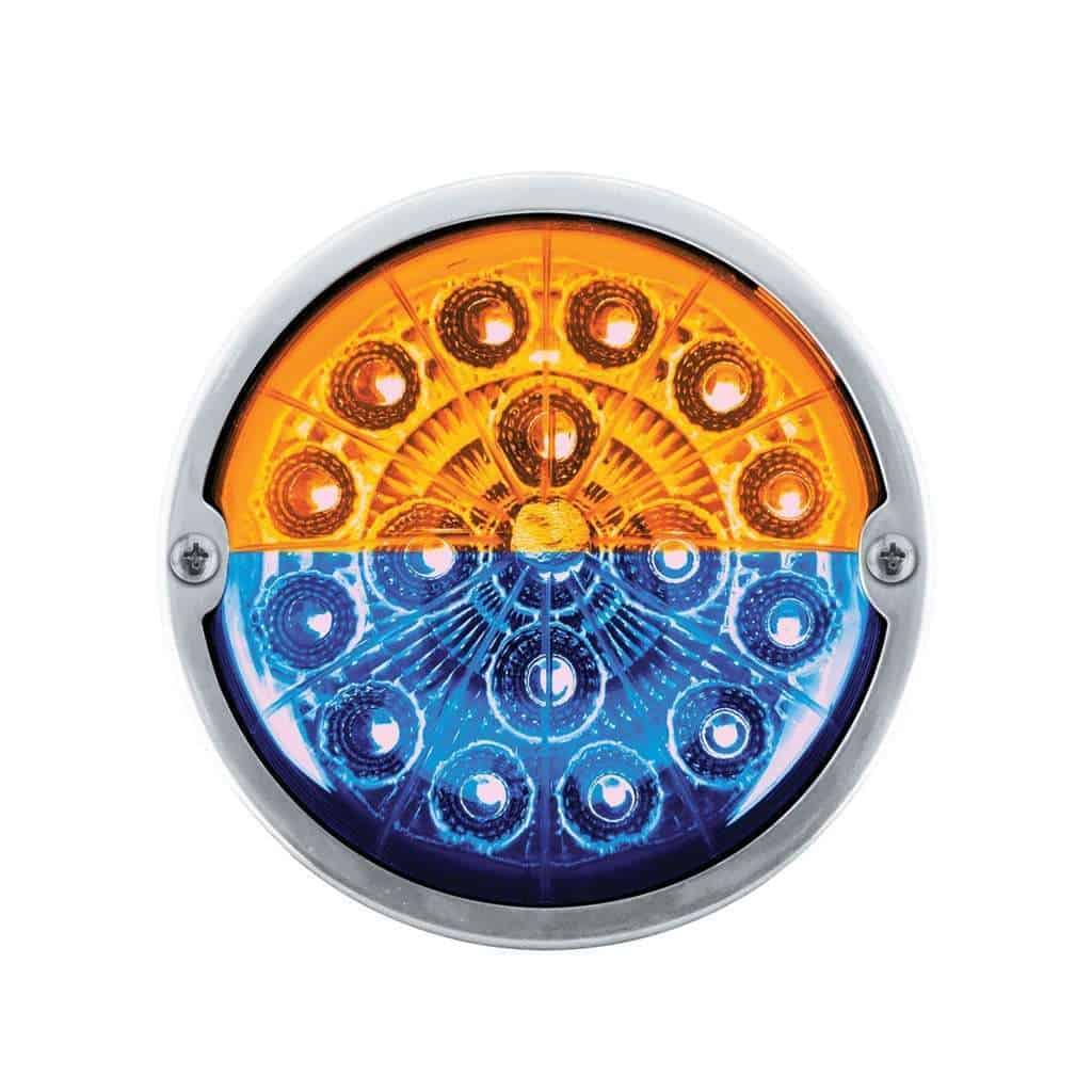 17 Led Watermelon Double Fury Light Torpedo Cab Light - Amber &Amp; Blue Led/Clear Lens 5 17 LED Watermelon Double Fury Light Torpedo Cab Light - Amber & Blue LED/Clear Lens