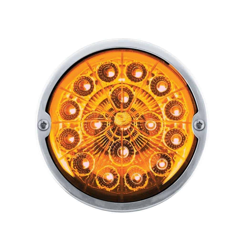 17 Led Watermelon Double Fury Light Torpedo Cab Light - Amber &Amp; Blue Led/Clear Lens 6 17 LED Watermelon Double Fury Light Torpedo Cab Light - Amber & Blue LED/Clear Lens