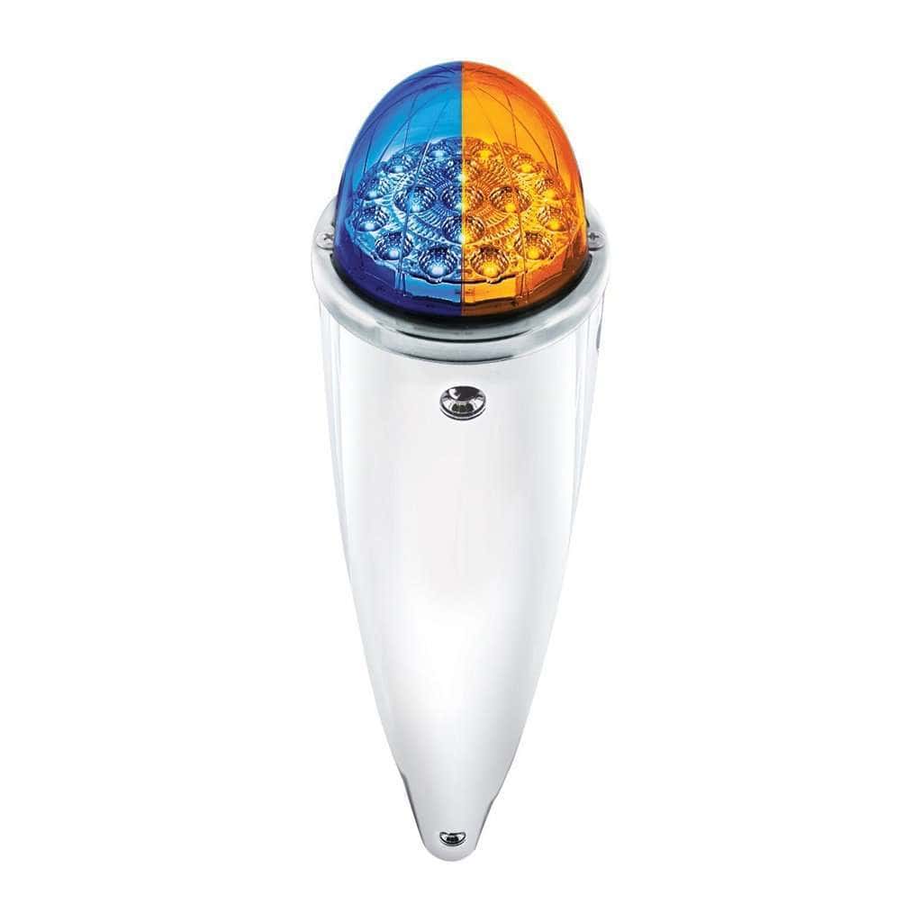 17 Led Watermelon Double Fury Light Torpedo Cab Light - Amber &Amp; Blue Led/Clear Lens 9 17 LED Watermelon Double Fury Light Torpedo Cab Light - Amber & Blue LED/Clear Lens