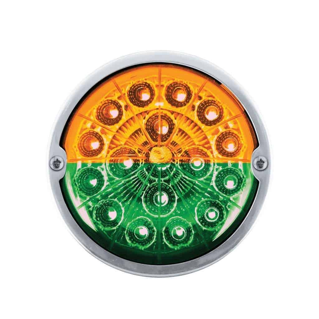 17 Led Watermelon Double Fury Light Torpedo Cab Light - Amber &Amp; Green Led/Clear Lens 5 17 LED Watermelon Double Fury Light Torpedo Cab Light - Amber & Green LED/Clear Lens