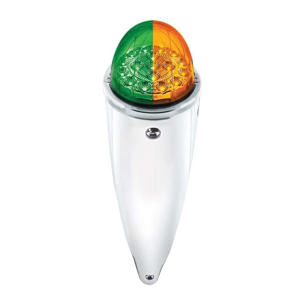 17 Led Watermelon Double Fury Light Torpedo Cab Light - Amber &Amp; Green Led/Clear Lens 9 17 LED Watermelon Double Fury Light Torpedo Cab Light - Amber & Green LED/Clear Lens