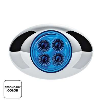 4 Led Double Fury Light (Clearance/Marker) - Amber &Amp; Blue Led/Clear Lens 4 4 LED Double Fury Light (Clearance/Marker) - Amber & Blue LED/Clear Lens