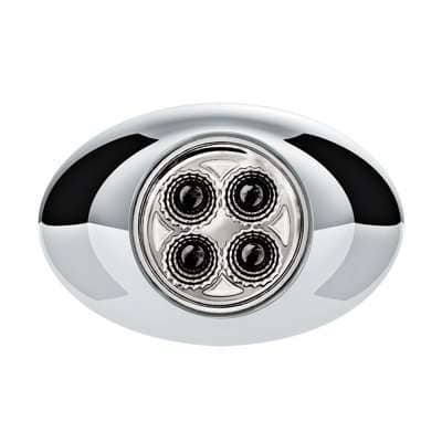 4 LED Double Fury Light (Clearance/Marker) - Amber & Blue LED/Clear Lens