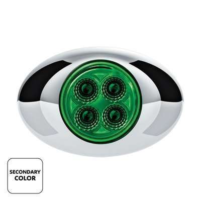 4 Led Double Fury Light (Clearance/Marker) - Amber &Amp; Green Led/Clear Lens 3 4 LED Double Fury Light (Clearance/Marker) - Amber & Green LED/Clear Lens