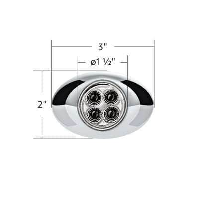 4 Led Double Fury Light (Clearance/Marker) - Amber &Amp; Red Led/Clear Lens 8 4 LED Double Fury Light (Clearance/Marker) - Amber & Red LED/Clear Lens