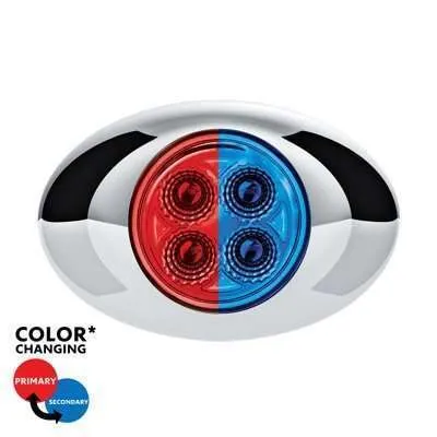 4 LED Double Fury Light (Clearance/Marker) - Red & Blue LED/Clear Lens