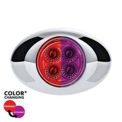 4 Led Double Fury Light (Clearance/Marker) - Red &Amp; Purple Led/Clear Lens 1 4 LED Double Fury Light (Clearance/Marker) - Red & Purple LED/Clear Lens