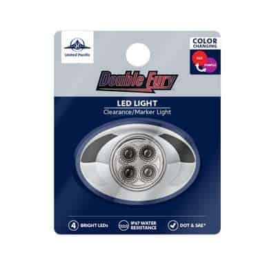 4 Led Double Fury Light (Clearance/Marker) - Red &Amp; Purple Led/Clear Lens 9 4 LED Double Fury Light (Clearance/Marker) - Red & Purple LED/Clear Lens