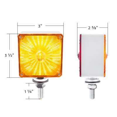 48 Led Competition Series Mini Double Face Light - Amber &Amp; Red Led / Amber &Amp; Red Lens 8 48 LED Competition Series Mini Double Face Light - Amber & Red LED / Amber & Red Lens
