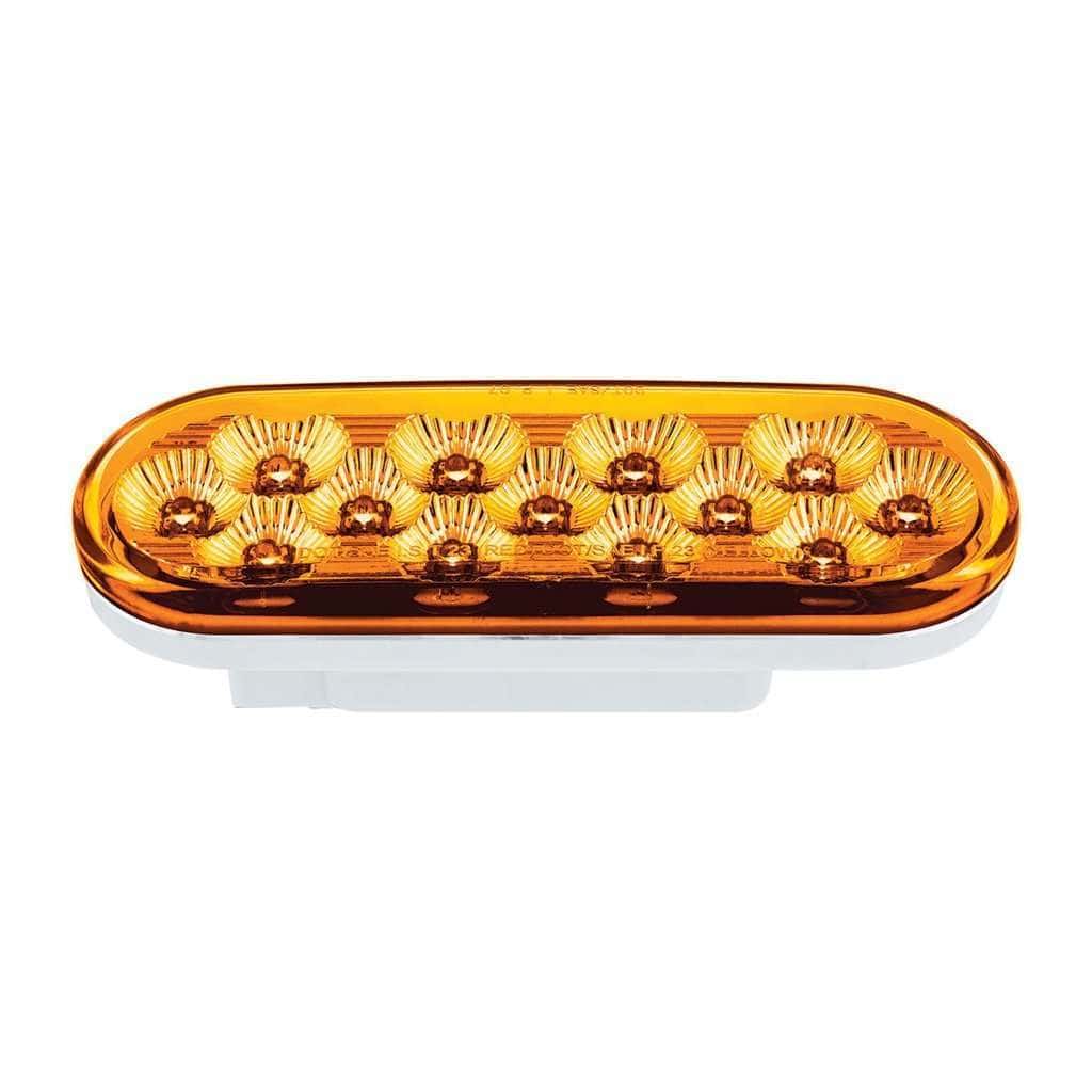 13 Led 6&Quot; Oval Double Fury Light (Stop &Amp; Turn)-Red &Amp; Amber Led/Clear Lens 7 13 LED 6" Oval Double Fury Light (Stop & Turn)-Red & Amber LED/Clear Lens