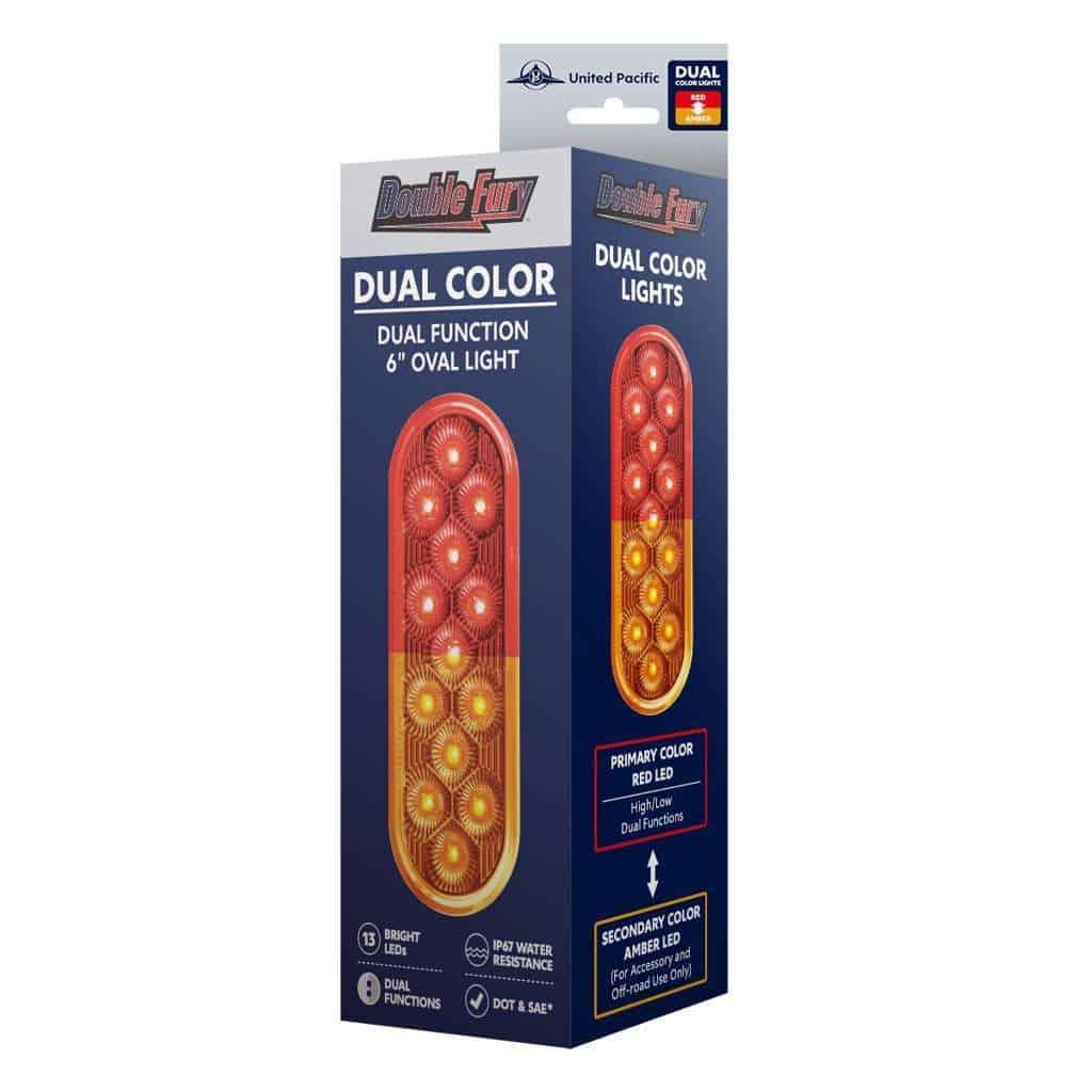 13 Led 6&Quot; Oval Double Fury Light (Stop &Amp; Turn)-Red &Amp; Amber Led/Clear Lens 12 13 LED 6" Oval Double Fury Light (Stop & Turn)-Red & Amber LED/Clear Lens