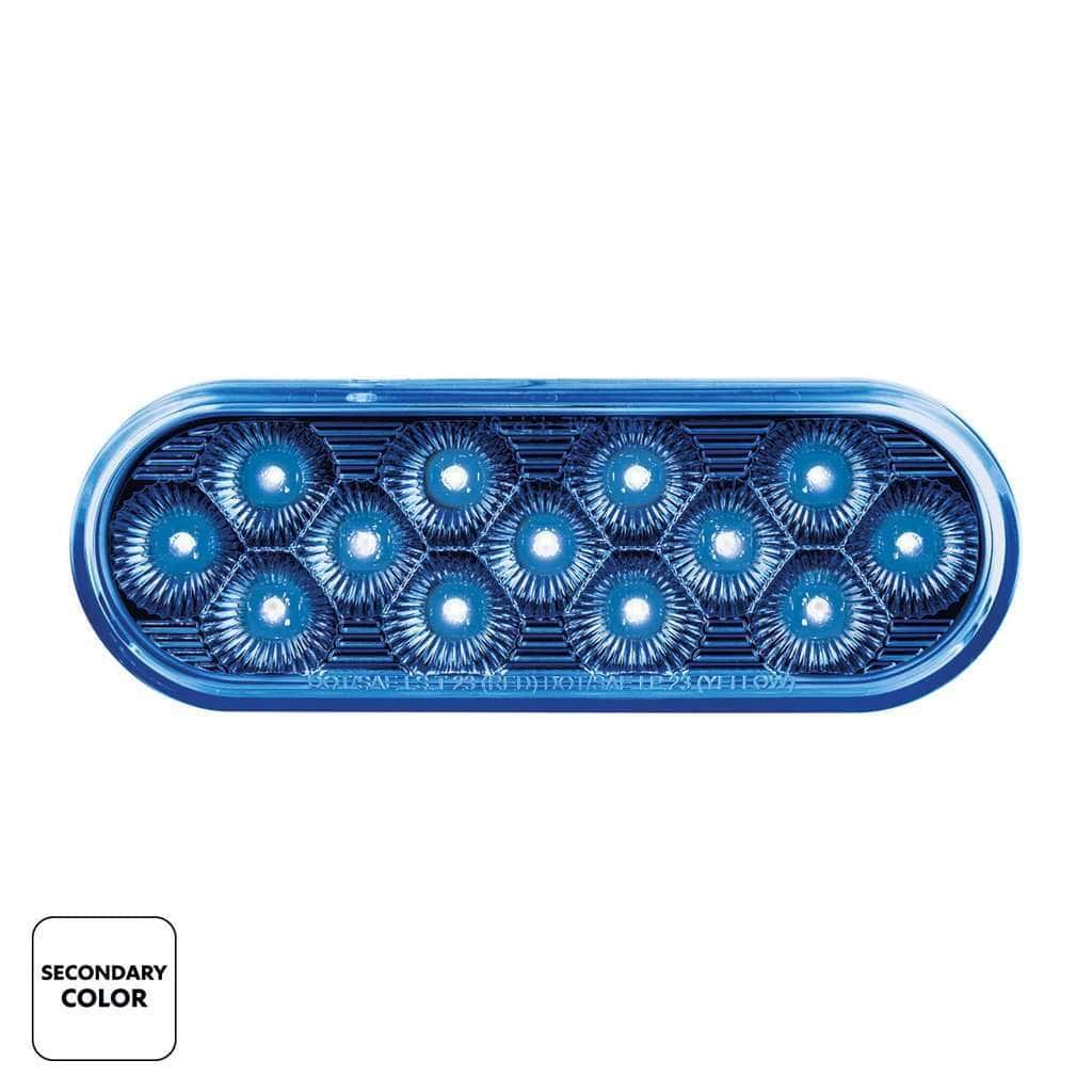 13 Led 6&Quot; Oval Double Fury Light (Stop &Amp; Turn)-Red &Amp; Blue Led/Clear Lens 3 13 LED 6" Oval Double Fury Light (Stop & Turn)-Red & Blue LED/Clear Lens