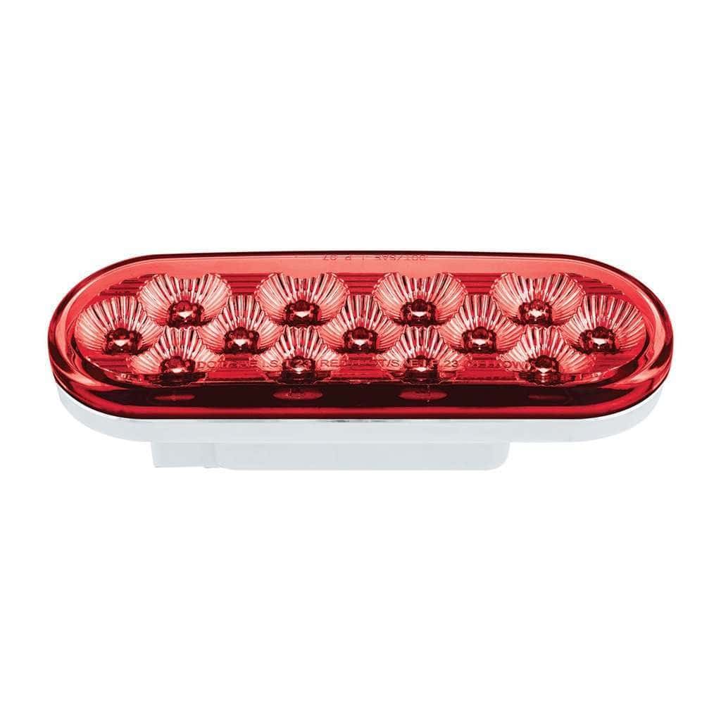 13 Led 6&Quot; Oval Double Fury Light (Stop &Amp; Turn)-Red &Amp; Blue Led/Clear Lens 6 13 LED 6" Oval Double Fury Light (Stop & Turn)-Red & Blue LED/Clear Lens