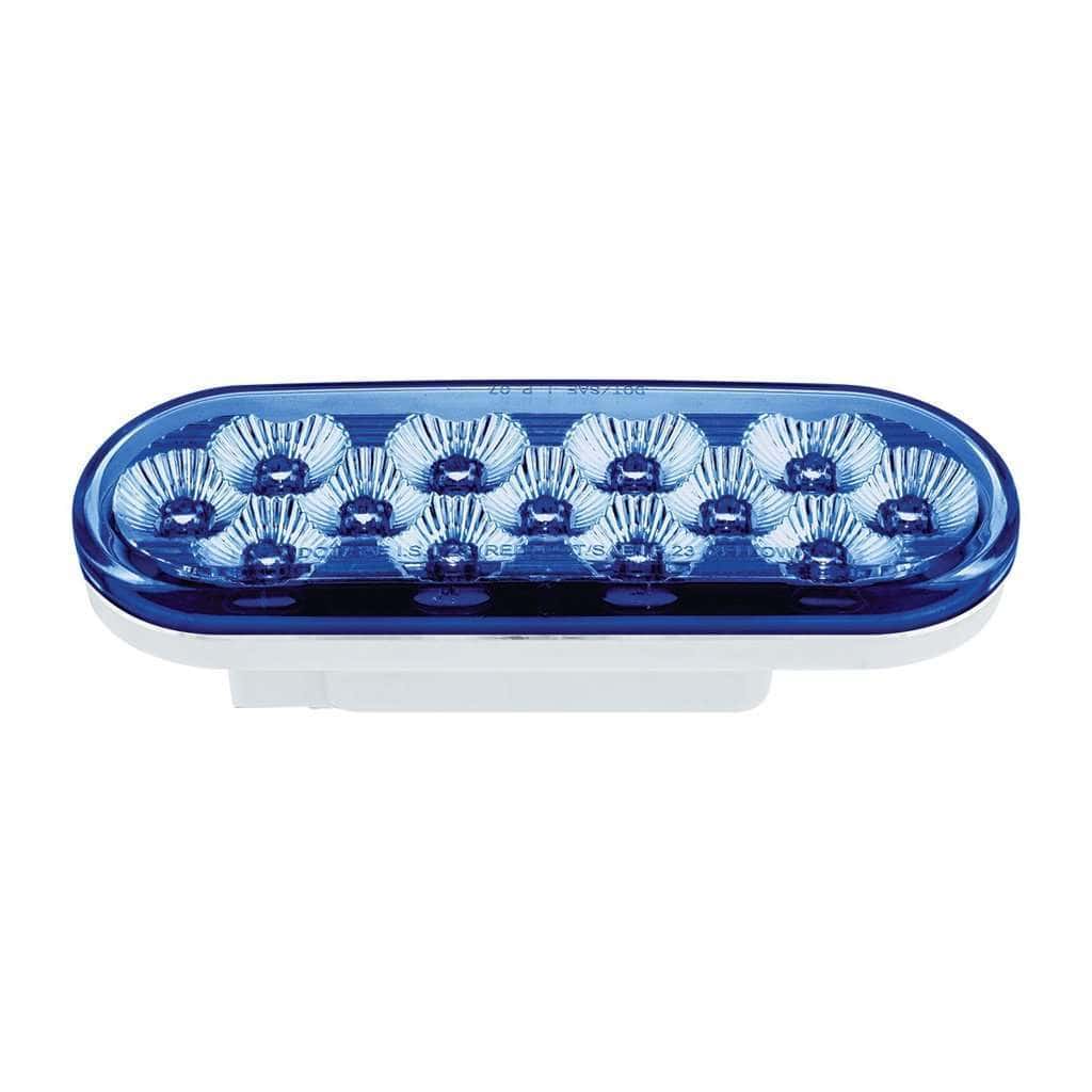 13 Led 6&Quot; Oval Double Fury Light (Stop &Amp; Turn)-Red &Amp; Blue Led/Clear Lens 7 13 LED 6" Oval Double Fury Light (Stop & Turn)-Red & Blue LED/Clear Lens