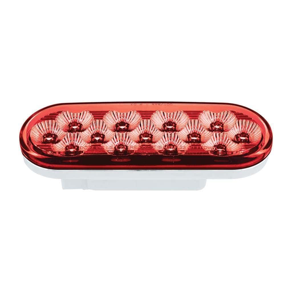 13 Led 6&Quot; Oval Double Fury Light (Stop &Amp; Turn) – Red &Amp; Green Led/Clear Lens 6 13 LED 6" Oval Double Fury Light (Stop & Turn)-Red & Green LED/Clear Lens