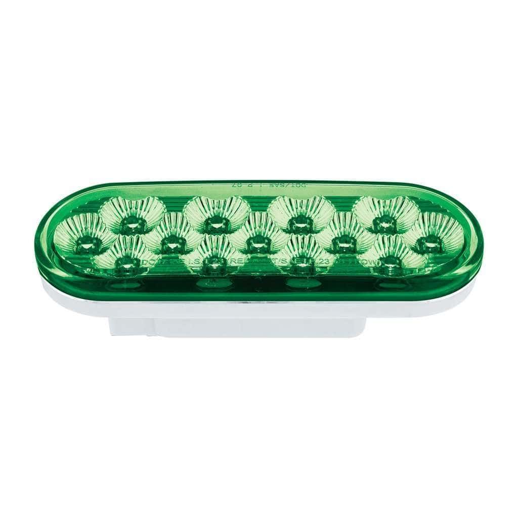 13 Led 6&Quot; Oval Double Fury Light (Stop &Amp; Turn) – Red &Amp; Green Led/Clear Lens 7 13 LED 6" Oval Double Fury Light (Stop & Turn)-Red & Green LED/Clear Lens