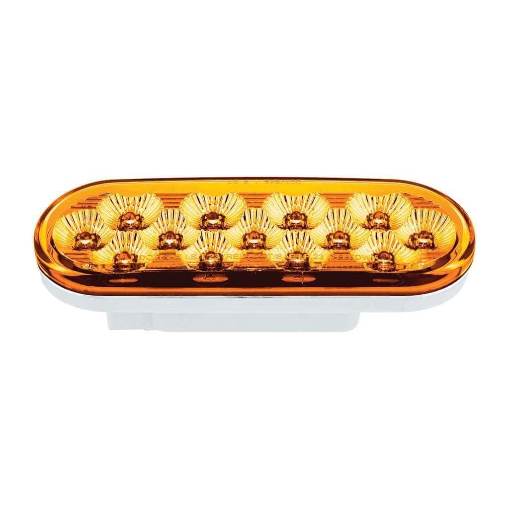 13 Led 6&Quot; Oval Double Fury Light (Turn Signal)-Amber &Amp; Blue Led/Clear Lens 6 13 LED 6" Oval Double Fury Light (Turn Signal)-Amber & Blue LED/Clear Lens
