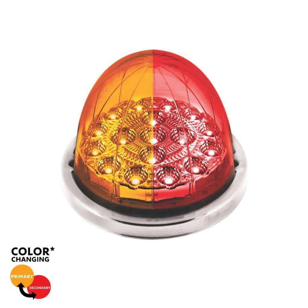 17 LED Watermelon Dual Function Double Fury Flush Mount Kit – Amber/Red
