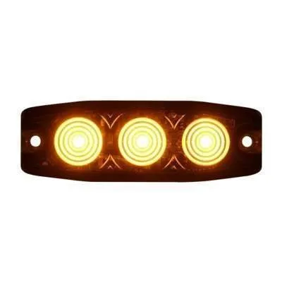 3 LED Super Thin Warning Light - Amber LED