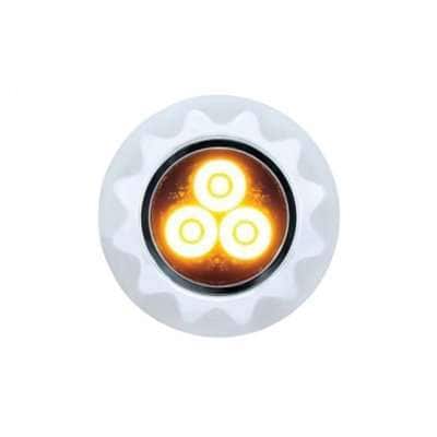 3 High Power LED 3/4" Mini Warning Light - Amber LED (Bulk)