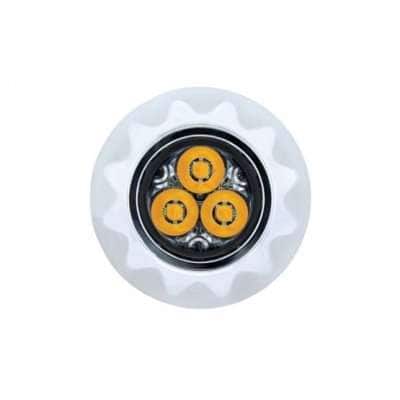 3 High Power LED 3/4" Mini Warning Light - Amber LED (Bulk)