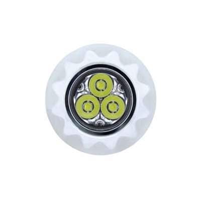 3 High Power LED 3/4" Mini Warning Light - White LED (Bulk)