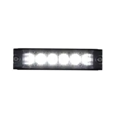 6 High Power LED Low Profile Warning Lighthead – White LED