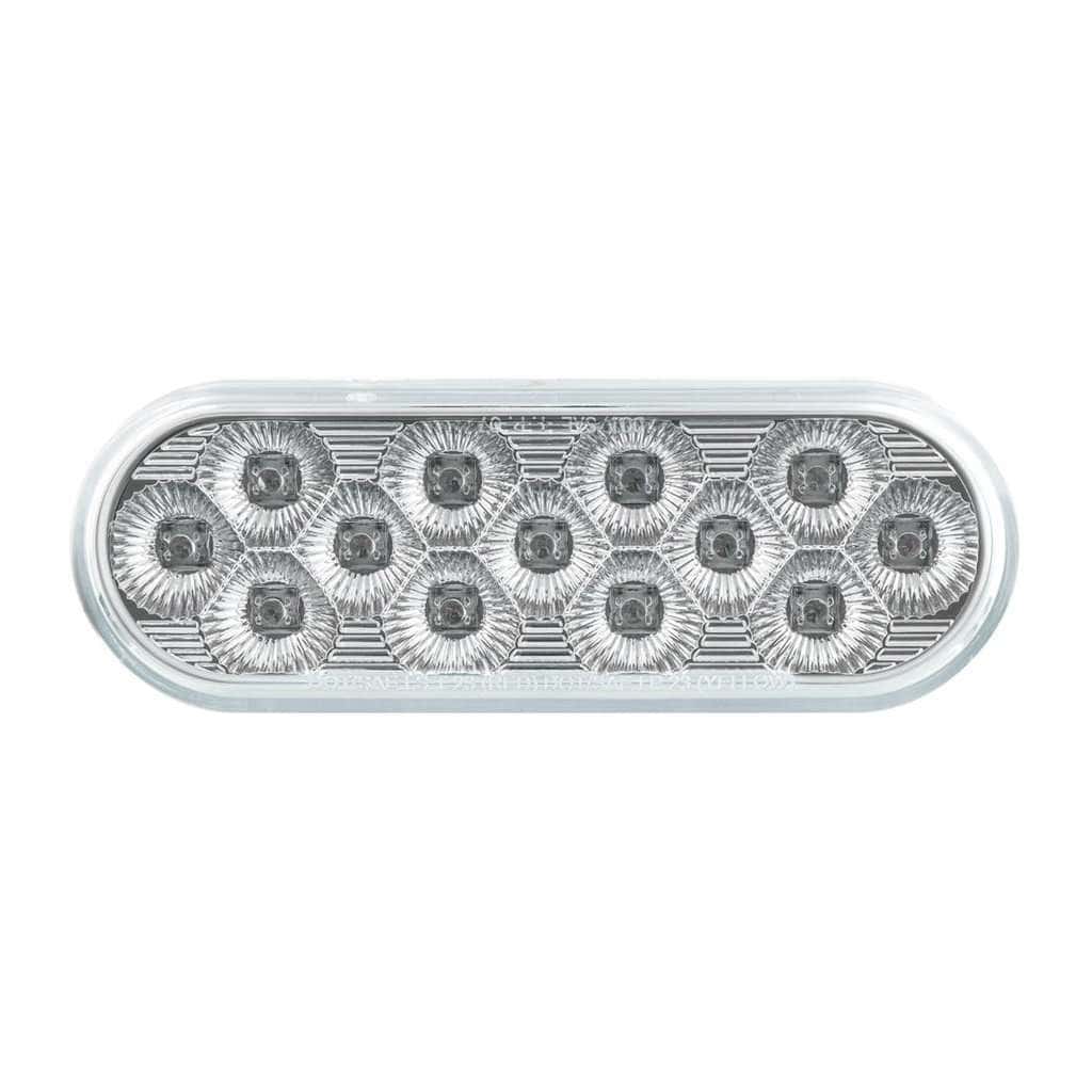 13 Led 6&Quot; Oval Double Fury Light (Stop, Turn &Amp; Tail) With Warning Light - Red &Amp; Amber Led/Clear Lens 6 13 LED 6" Oval Double Fury Light (Stop, Turn & Tail) with Warning Light - Red & Amber LED/Clear Lens