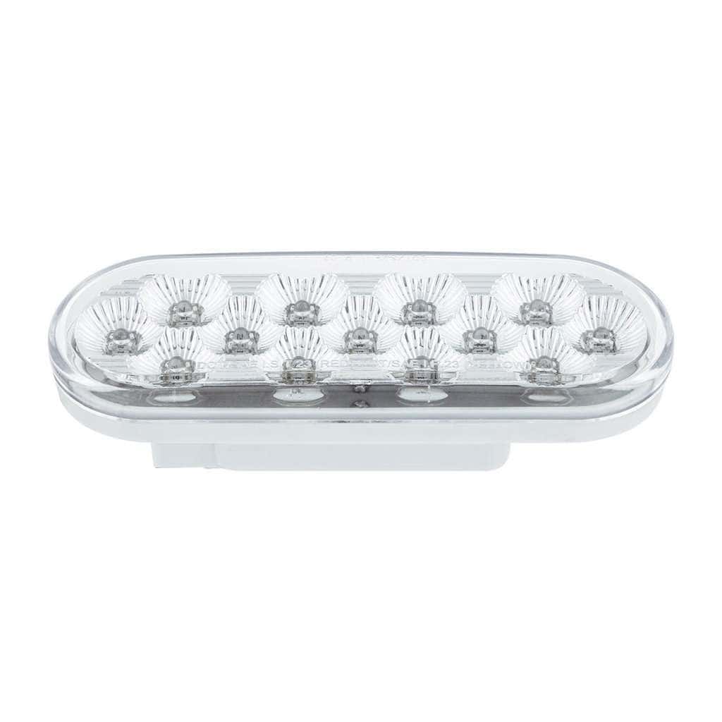 13 Led 6&Quot; Oval Double Fury Light (Stop, Turn &Amp; Tail) With Warning Light - Red &Amp; Amber Led/Clear Lens 8 13 LED 6" Oval Double Fury Light (Stop, Turn & Tail) with Warning Light - Red & Amber LED/Clear Lens