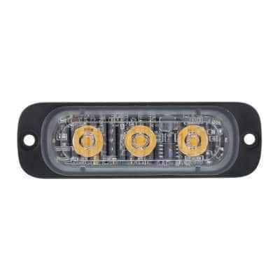 3 High Power LED Super Thin Warning Light - Amber LED (Bulk)