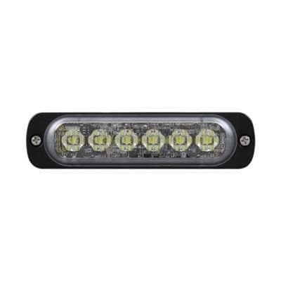 6 High Power LED Super Thin Directional Warning Light - Amber LED (Bulk)
