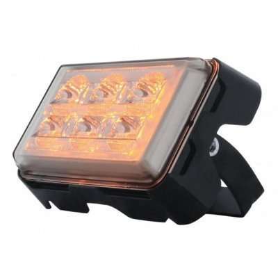 6 High Power Led Rectangular Warning Light With Bracket – Amber Led 3 6 High Power LED Rectangular Warning Light with Bracket – Amber LED (Bulk)