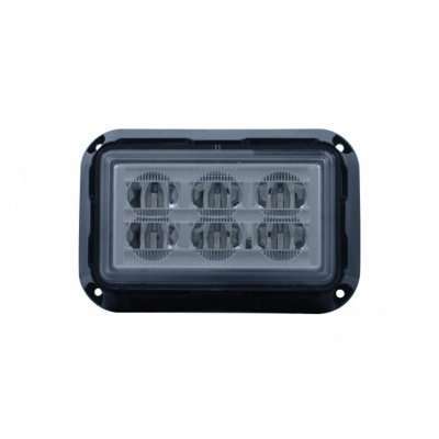 6 High Power LED Rectangular Warning Light – Blue LED (Bulk)