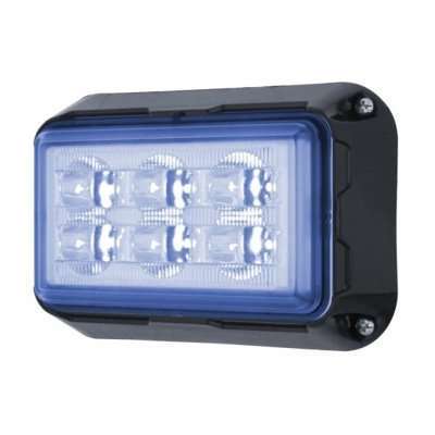 6 High Power Led Rectangular Warning Light – Blue Led 3 6 High Power LED Rectangular Warning Light – Blue LED (Bulk)