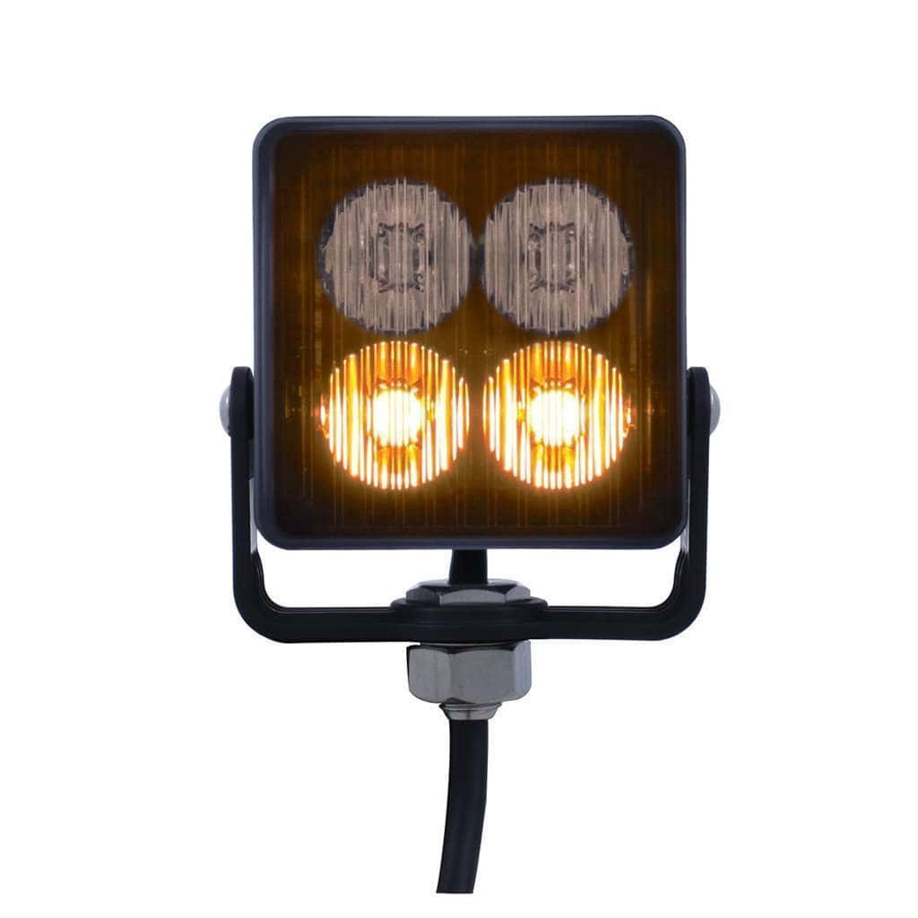 4 High Power Led Square Warning Lighthead – Amber Led 3 4 High Power LED Square Warning Lighthead – Amber LED