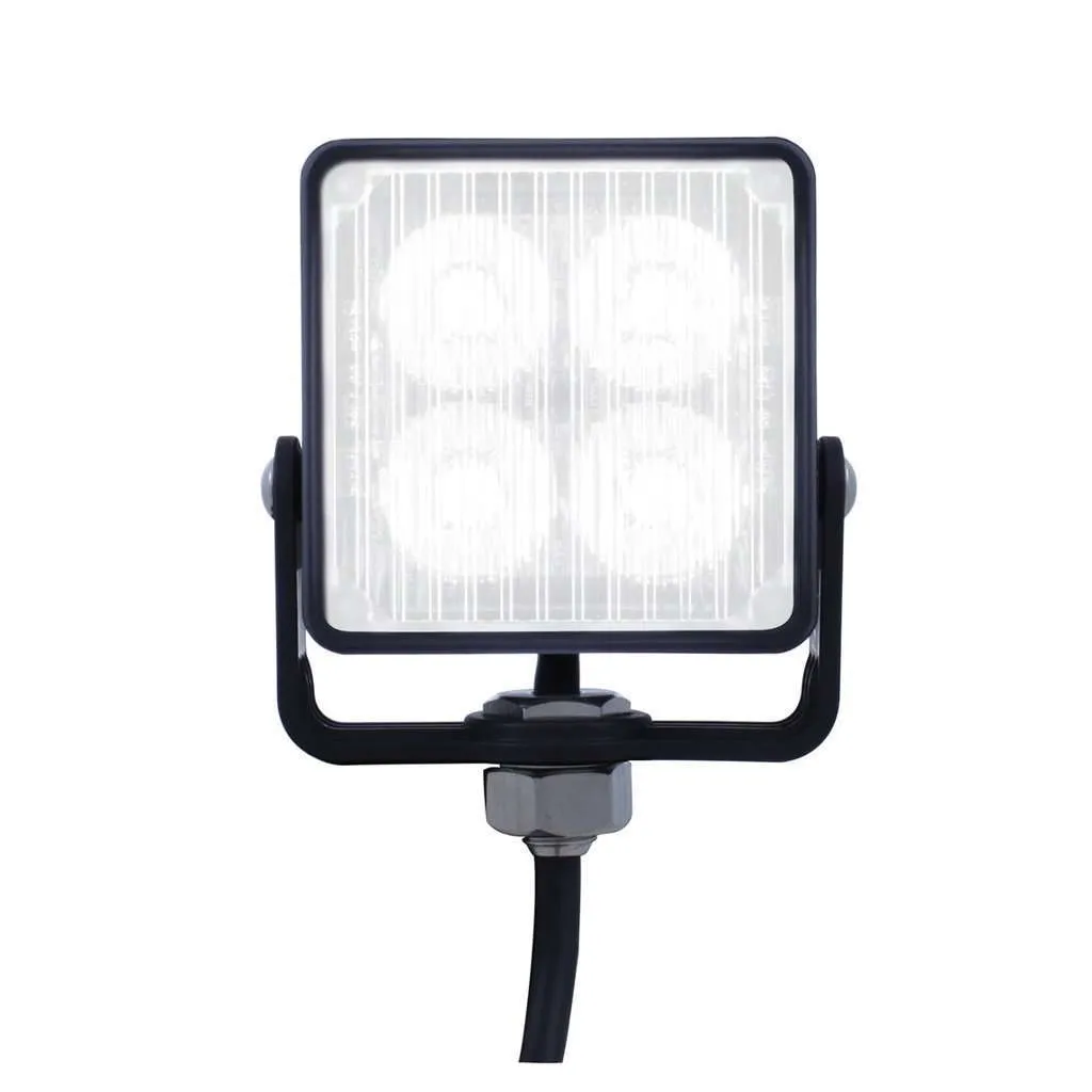 4 High Power LED Square Warning Lighthead – White LED