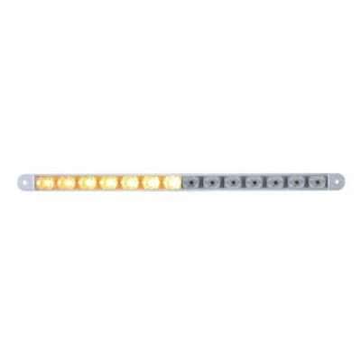14 LED 12" Auxiliary Warning Light Bar Only - Amber LED/Clear Lens (Bulk)