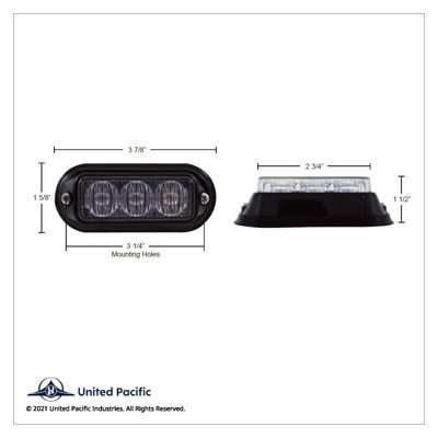 3 LED Mini Warning Light – Amber LED • BTS Lighting