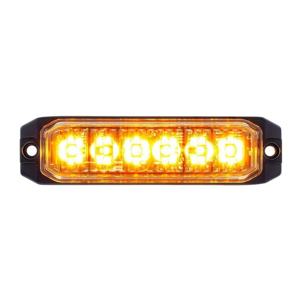 6 High Power LED "Competition Series" Slim Warning Light - Amber