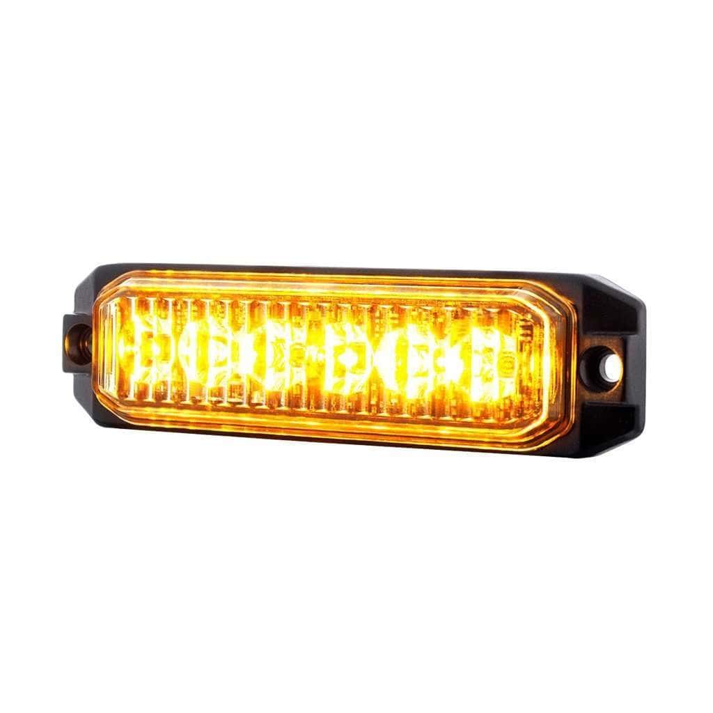 6 High Power Led &Quot;Competition Series&Quot; Slim Warning Light - Amber 3 6 High Power LED "Competition Series" Slim Warning Light - Amber