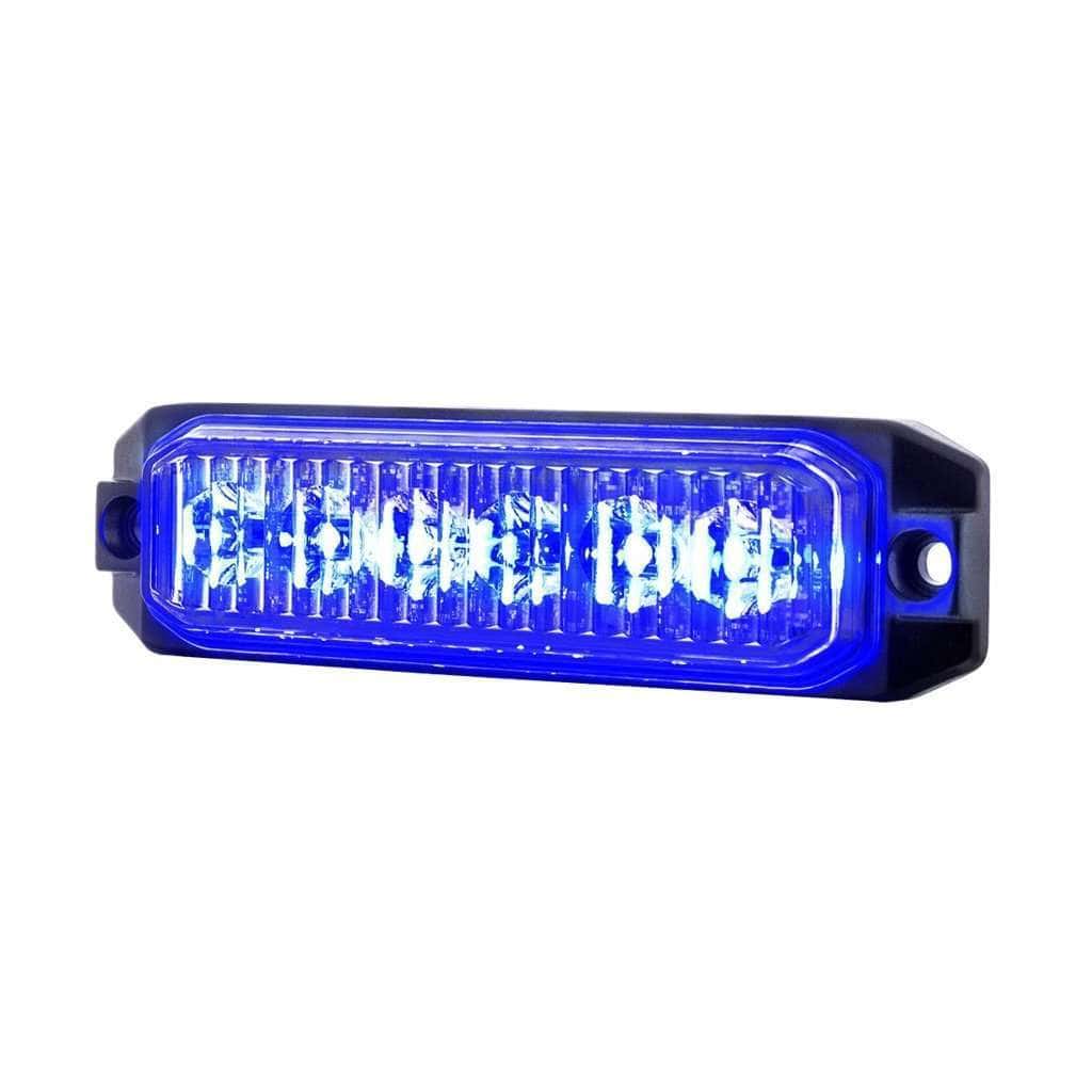 6 High Power Led &Quot;Competition Series&Quot; Slim Warning Light - Blue 3 6 High Power LED "Competition Series" Slim Warning Light - Blue