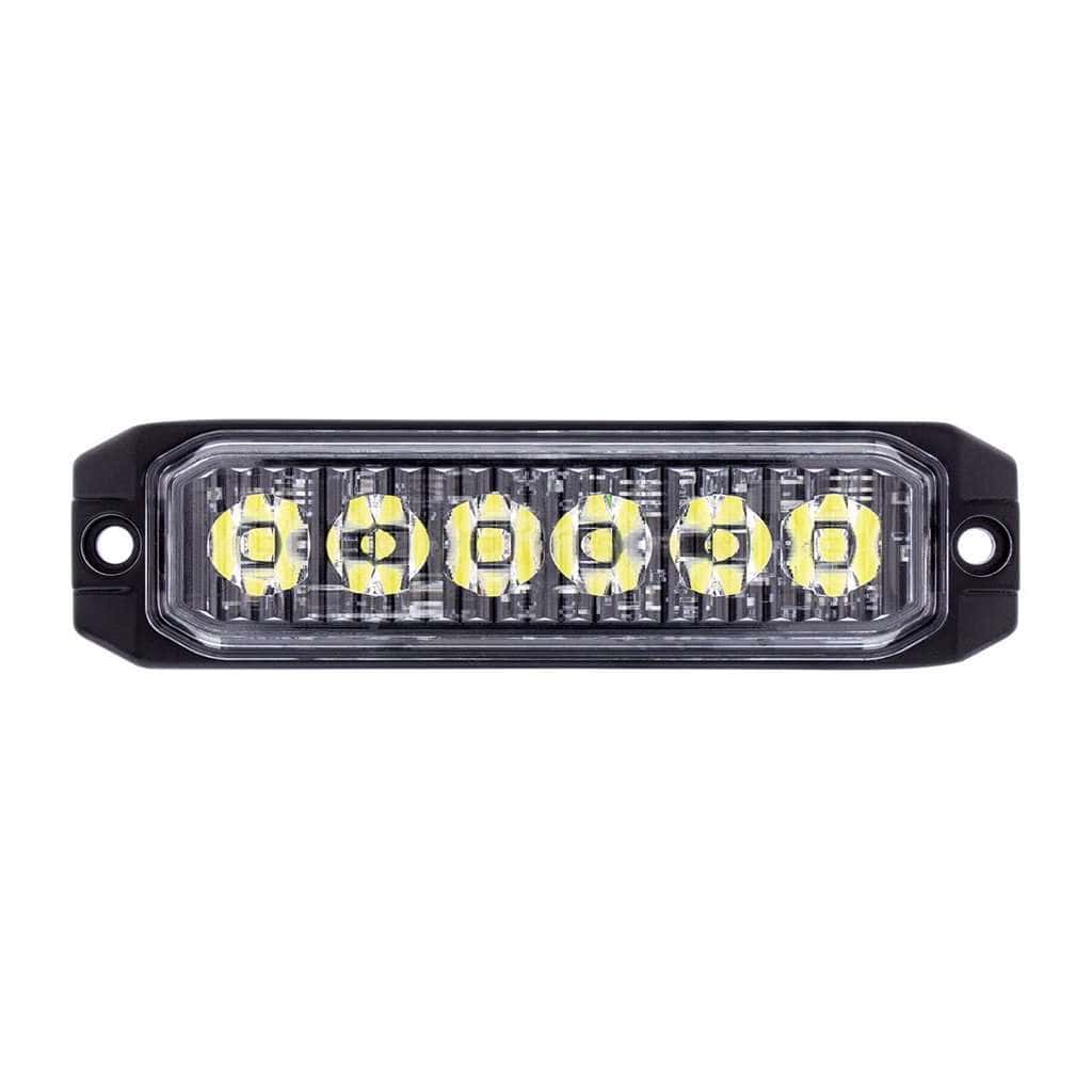 6 High Power LED "Competition Series" Slim Warning Light - White