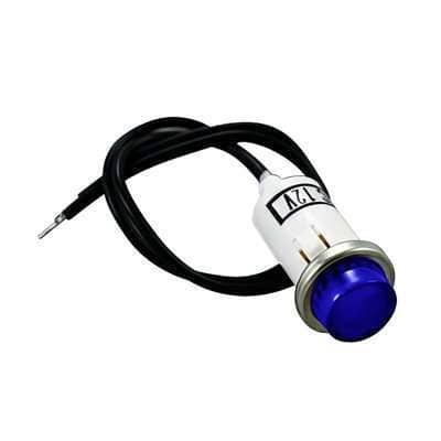 16 Amp 12V Blue Warning Light With 1/2&Quot; Panel Mount &Amp; Leads 1 16 Amp 12V Blue Warning Light with 1/2" Panel Mount & Leads