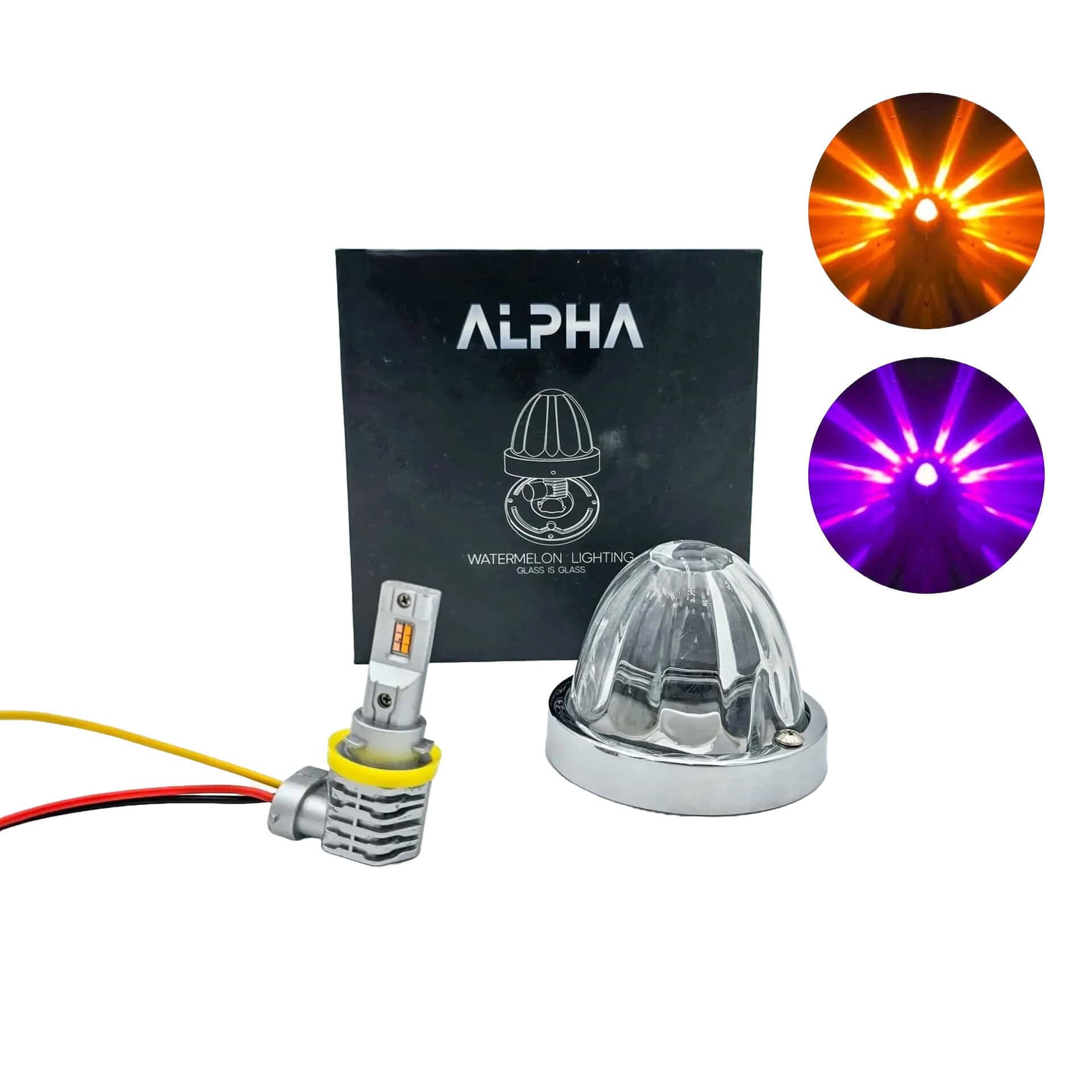 Glass is Class Duo Watermelon Lights – Amber/Purple Dual-Color LED
