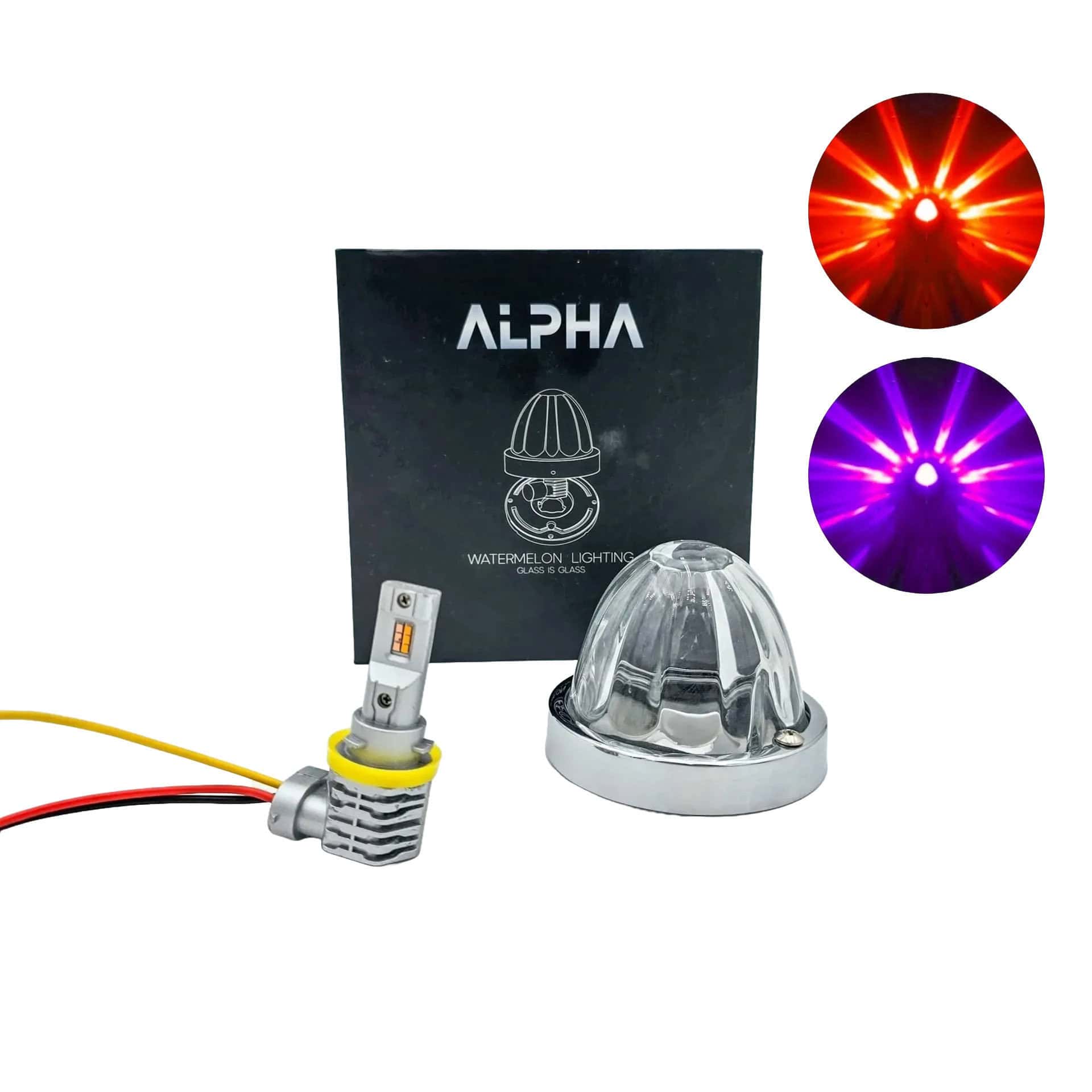 Alpha Series Glass is Class Duo Watermelon Lights Red/ Purple