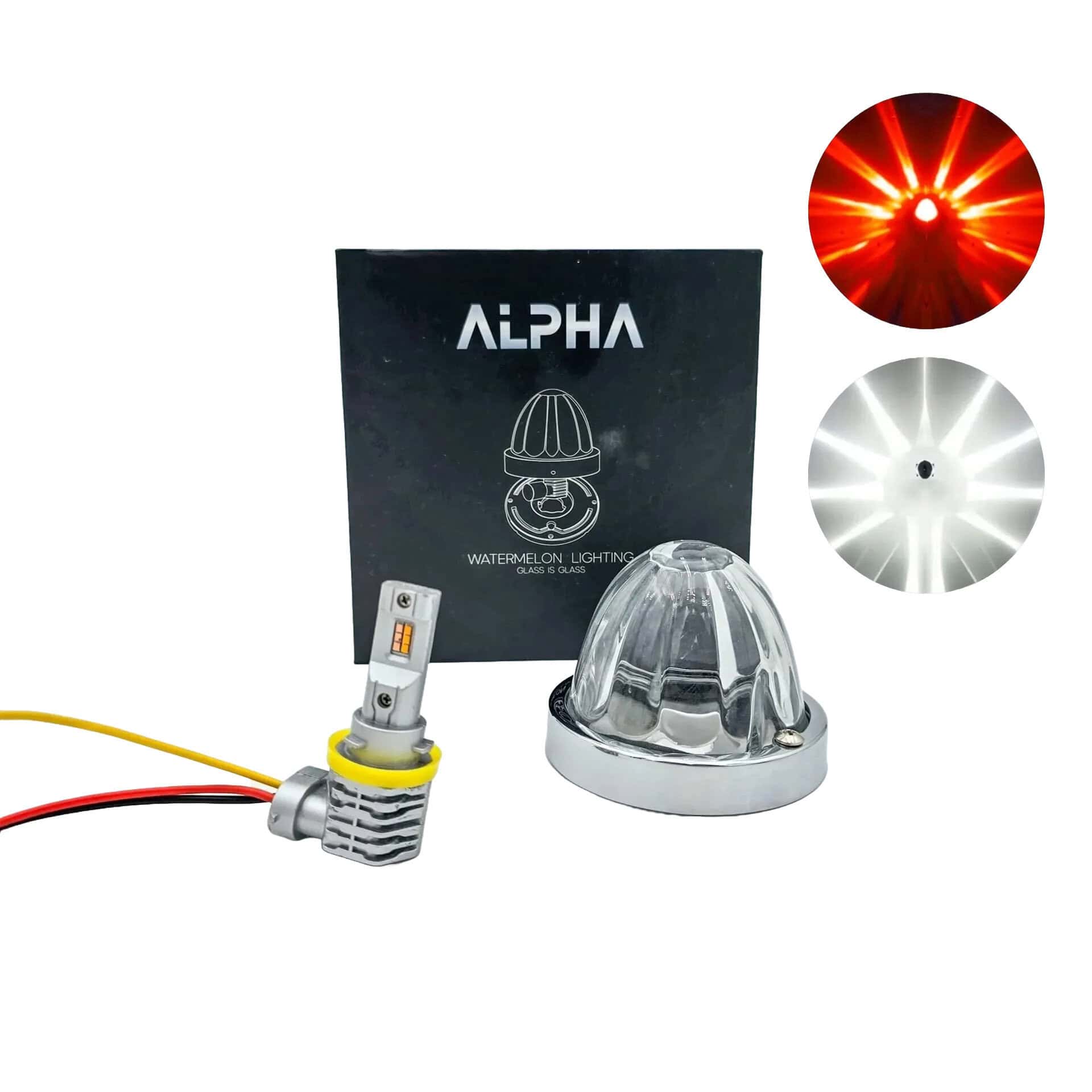 Alpha Series Glass is Class Duo Watermelon Lights Red/ White